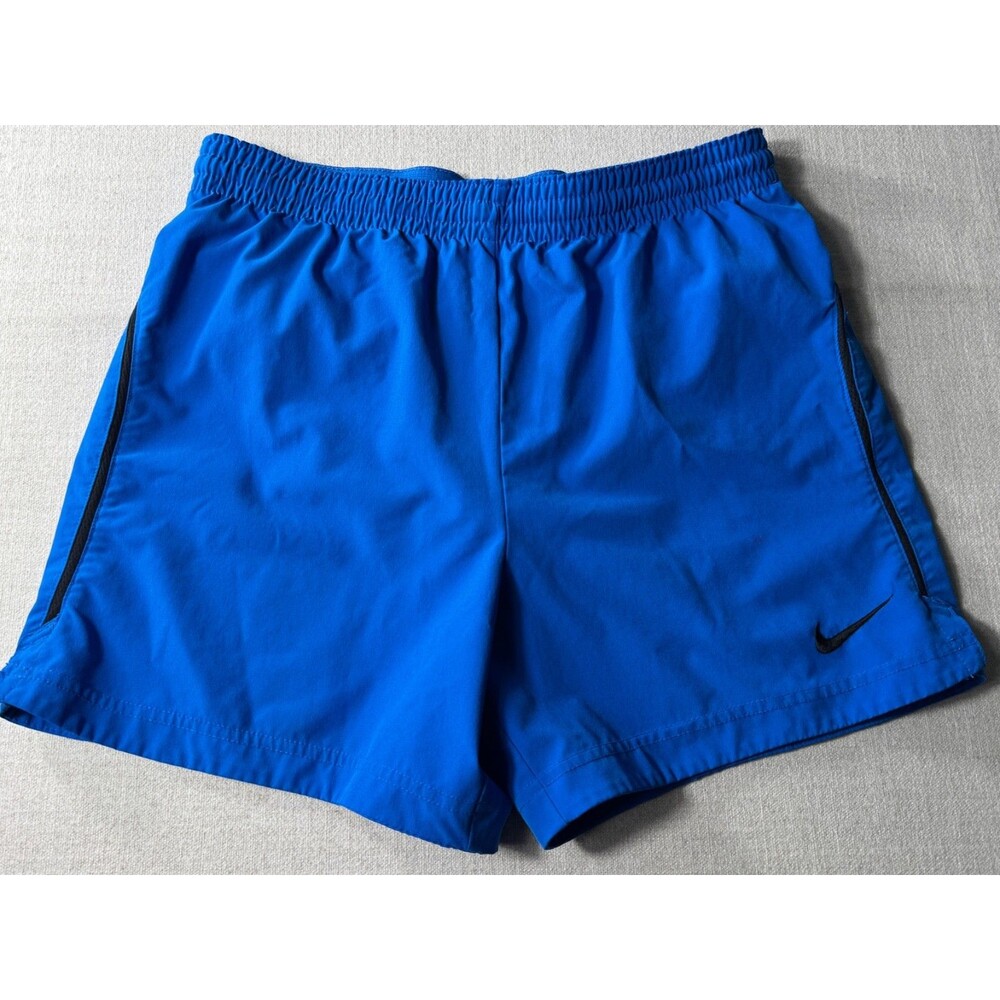 Nike Youth Boys Dri-FIT Training Shorts Blue Medium 4.5” Inseam Pockets Athletic